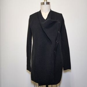 89th & Madison Black Asymmetrical Cardigan